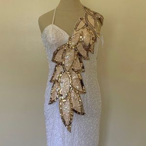 Floor length beaded Caché dress